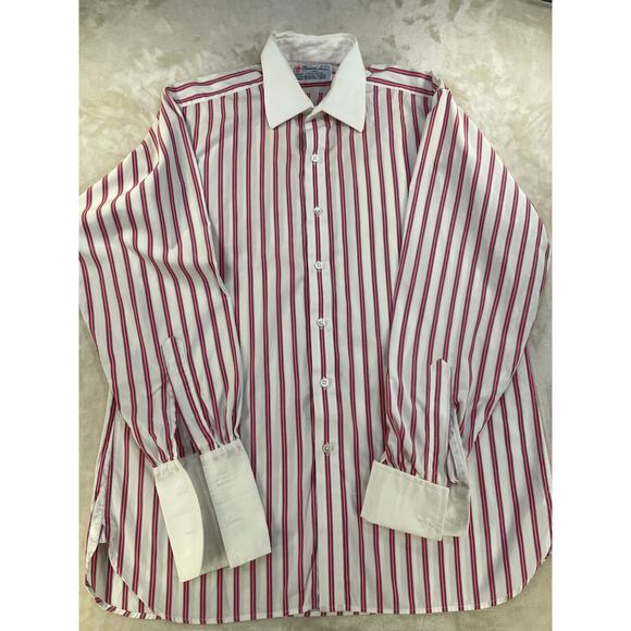 Vintage Turnbulls & Asser ltd %100 Cotton Mens Dress Stripped Shirt 16/41cm - Picture 4 of 8